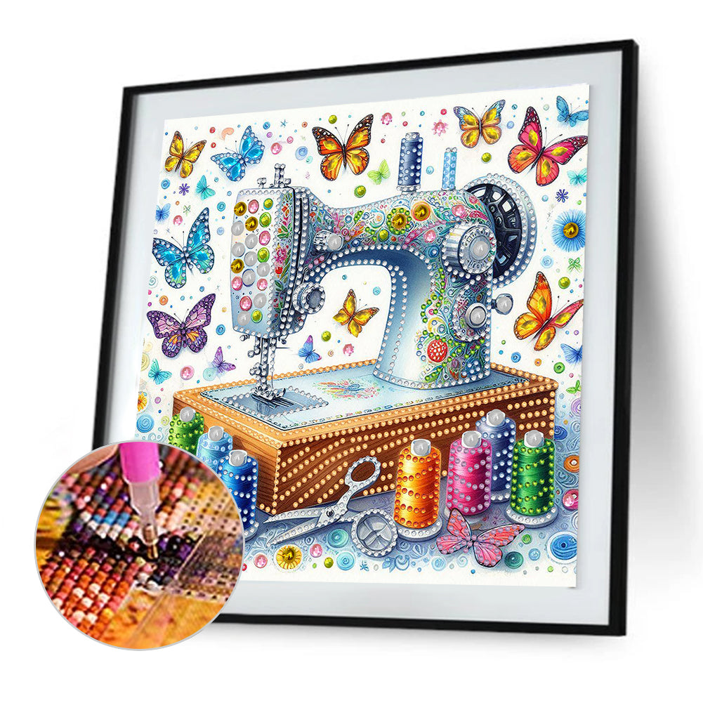 Sewing Machine - Special Shaped Drill Diamond Painting 30*30CM