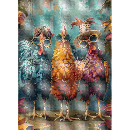 Funny Chicken - Full Round Drill Diamond Painting 30*40CM