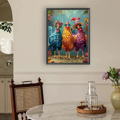 Funny Chicken - Full Round Drill Diamond Painting 30*40CM