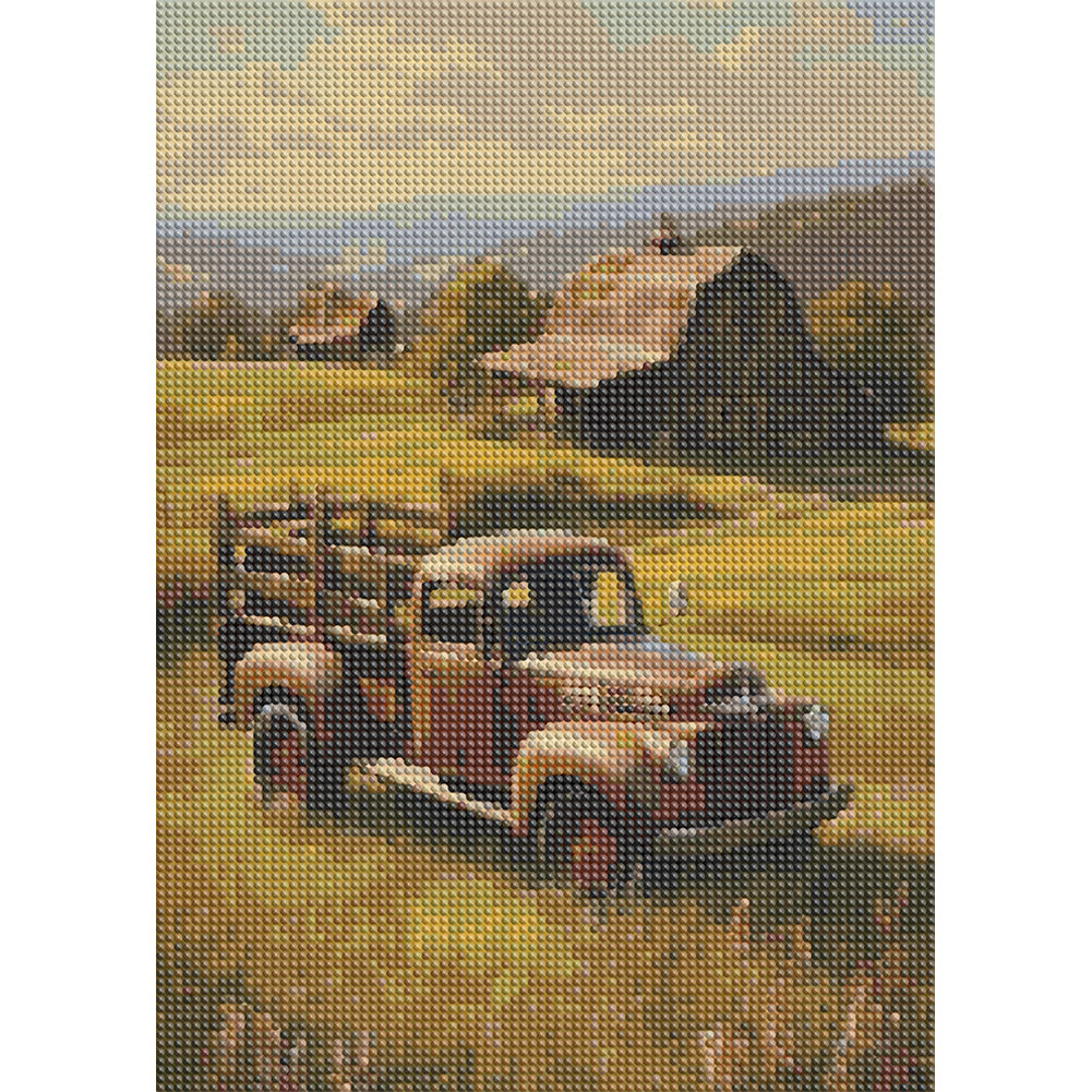 Grass Truck - Full Round Drill Diamond Painting 30*40CM