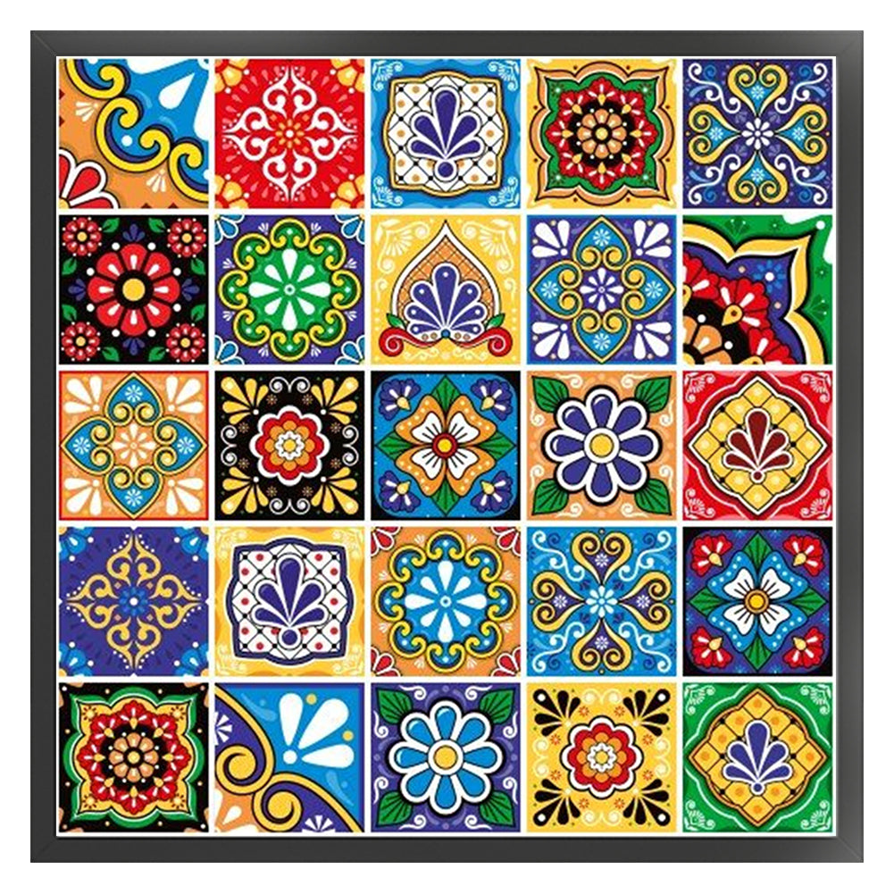 Colorful Pattern 1 - 14CT Stamped Cross Stitch 50*50CM