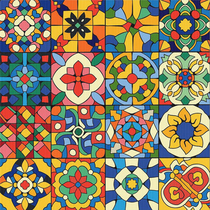 Colorful Pattern 2 - 14CT Stamped Cross Stitch 50*50CM