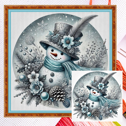 Christmas Snowman - 11CT Counted Cross Stitch 40*40CM