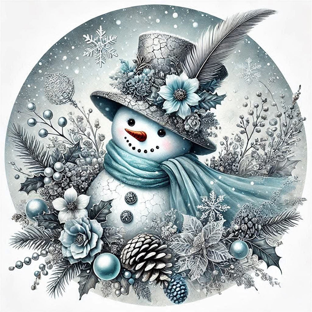 Christmas Snowman - 11CT Counted Cross Stitch 40*40CM