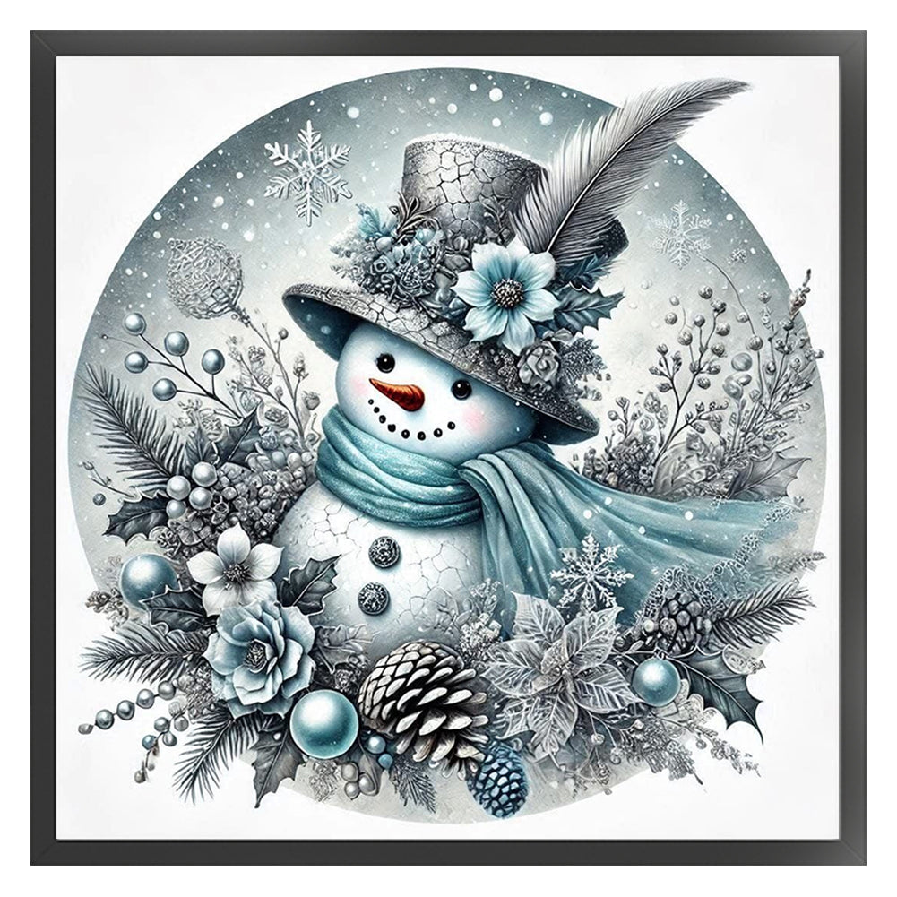 Christmas Snowman - 11CT Counted Cross Stitch 40*40CM