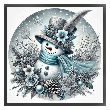 Christmas Snowman - 11CT Counted Cross Stitch 40*40CM