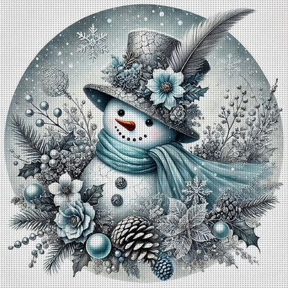 Christmas Snowman - 11CT Counted Cross Stitch 40*40CM