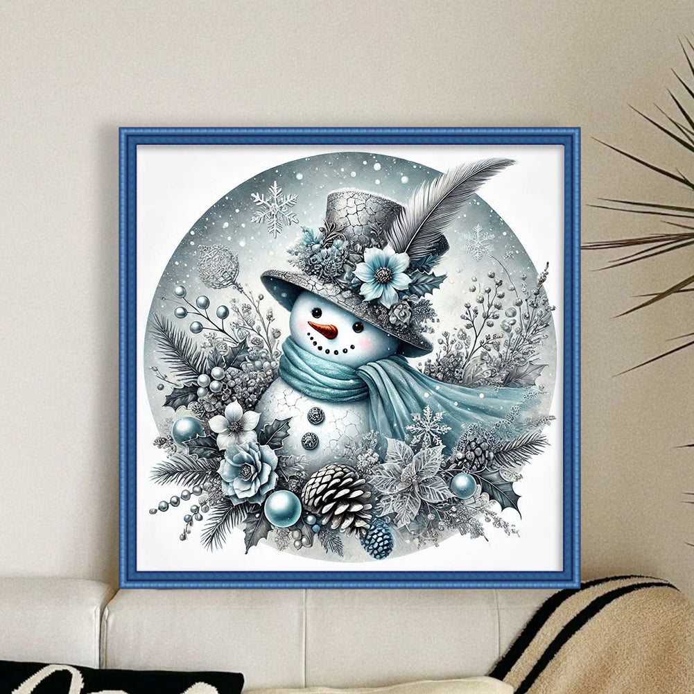Christmas Snowman - 11CT Counted Cross Stitch 40*40CM