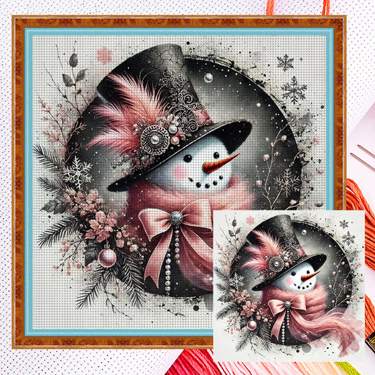 Christmas Snowman - 11CT Counted Cross Stitch 40*40CM