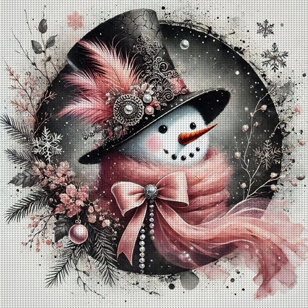 Christmas Snowman - 11CT Counted Cross Stitch 40*40CM