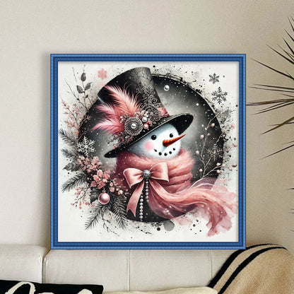 Christmas Snowman - 11CT Counted Cross Stitch 40*40CM