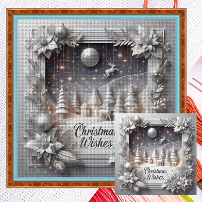 Christmas Scenery - 11CT Counted Cross Stitch 40*40CM