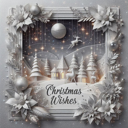 Christmas Scenery - 11CT Counted Cross Stitch 40*40CM