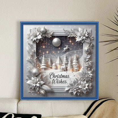 Christmas Scenery - 11CT Counted Cross Stitch 40*40CM