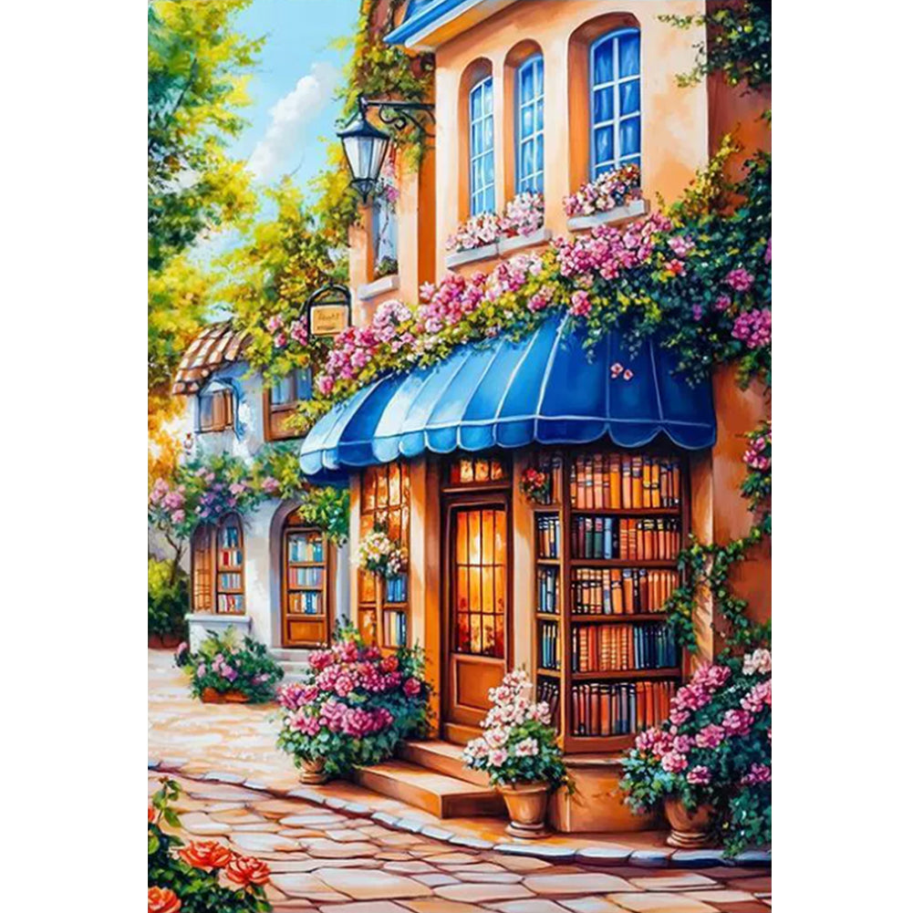 Street Corner Cafe - 11CT Stamped Cross Stitch 70*50CM(Mona Lisa Brand)