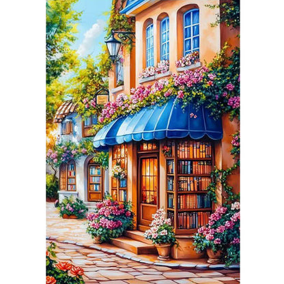 Street Corner Cafe - 11CT Stamped Cross Stitch 70*50CM(Mona Lisa Brand)