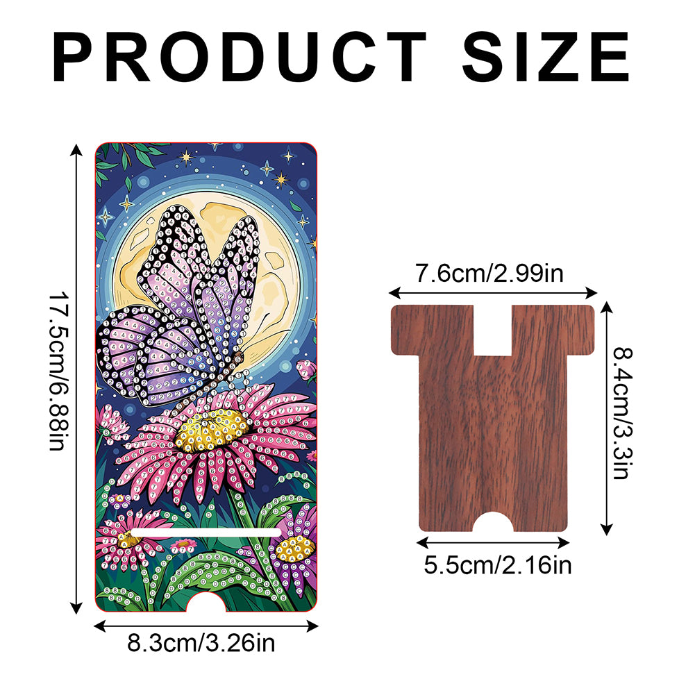 2-Pack Acrylic Diamond Art Phone Stand And Mirror Diamond Art Kits Phone Holder