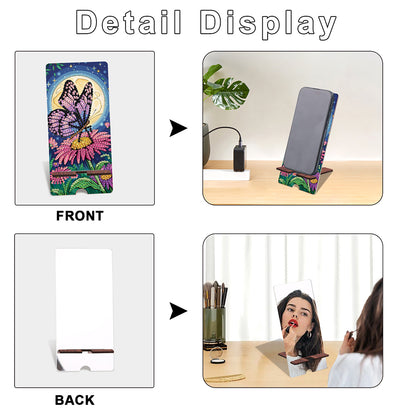 2-Pack Acrylic Diamond Art Phone Stand And Mirror Diamond Art Kits Phone Holder