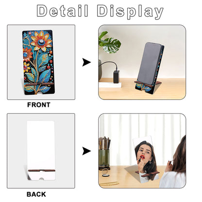 2-Pack Acrylic Diamond Art Phone Stand And Mirror Diamond Art Kits Phone Holder