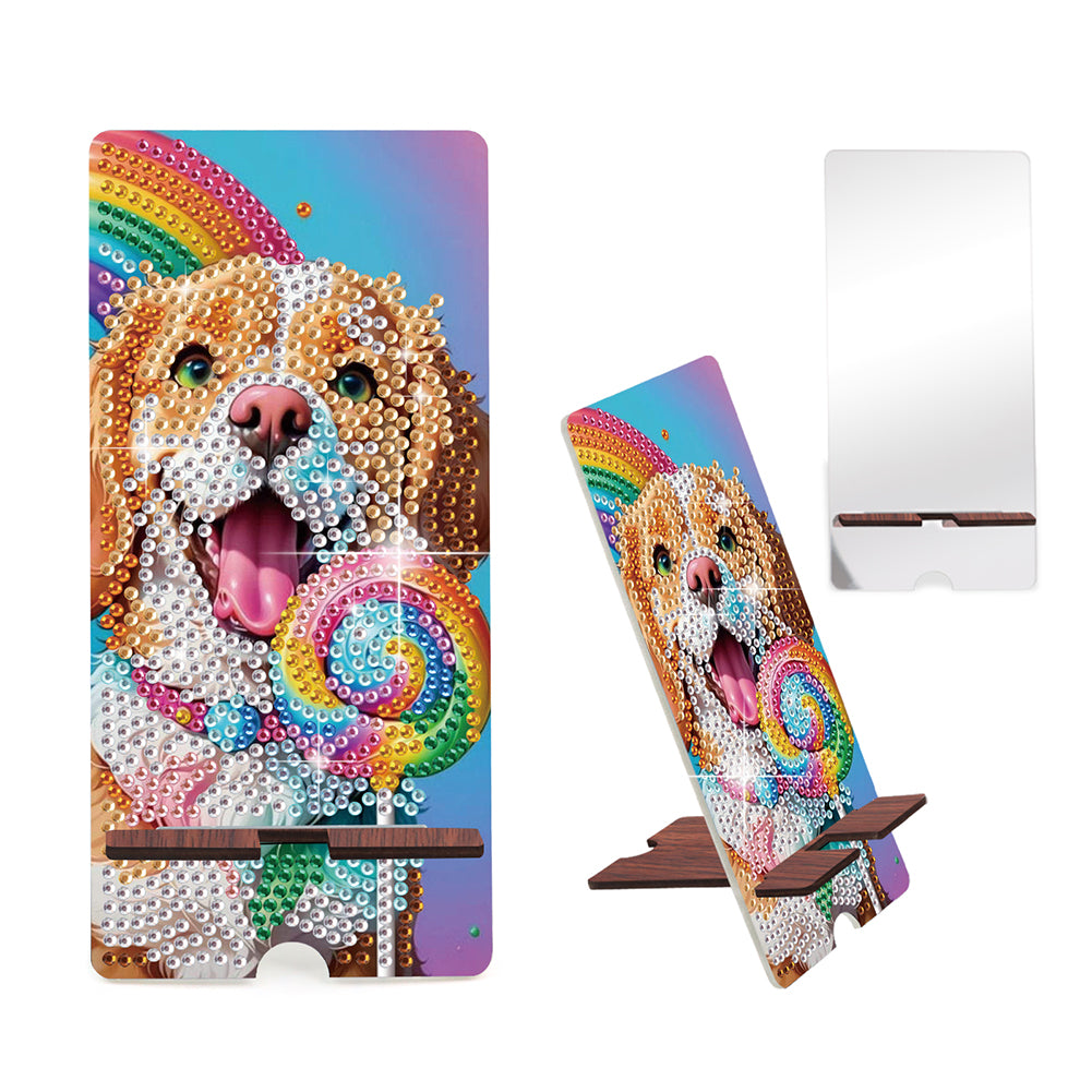 2-Pack Acrylic Diamond Art Phone Stand And Mirror Diamond Art Kits Phone Holder