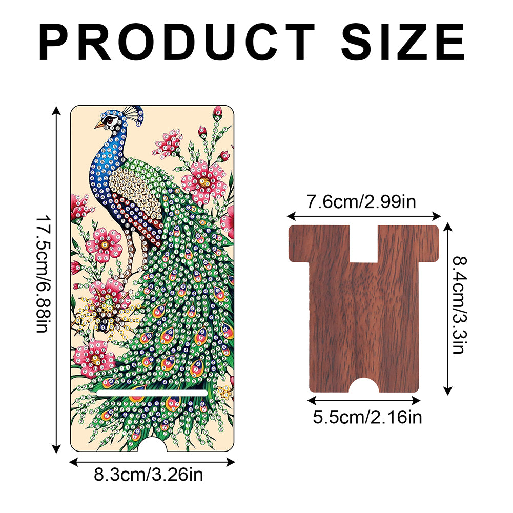 2-Pack Acrylic Diamond Art Phone Stand And Mirror Diamond Art Kits Phone Holder