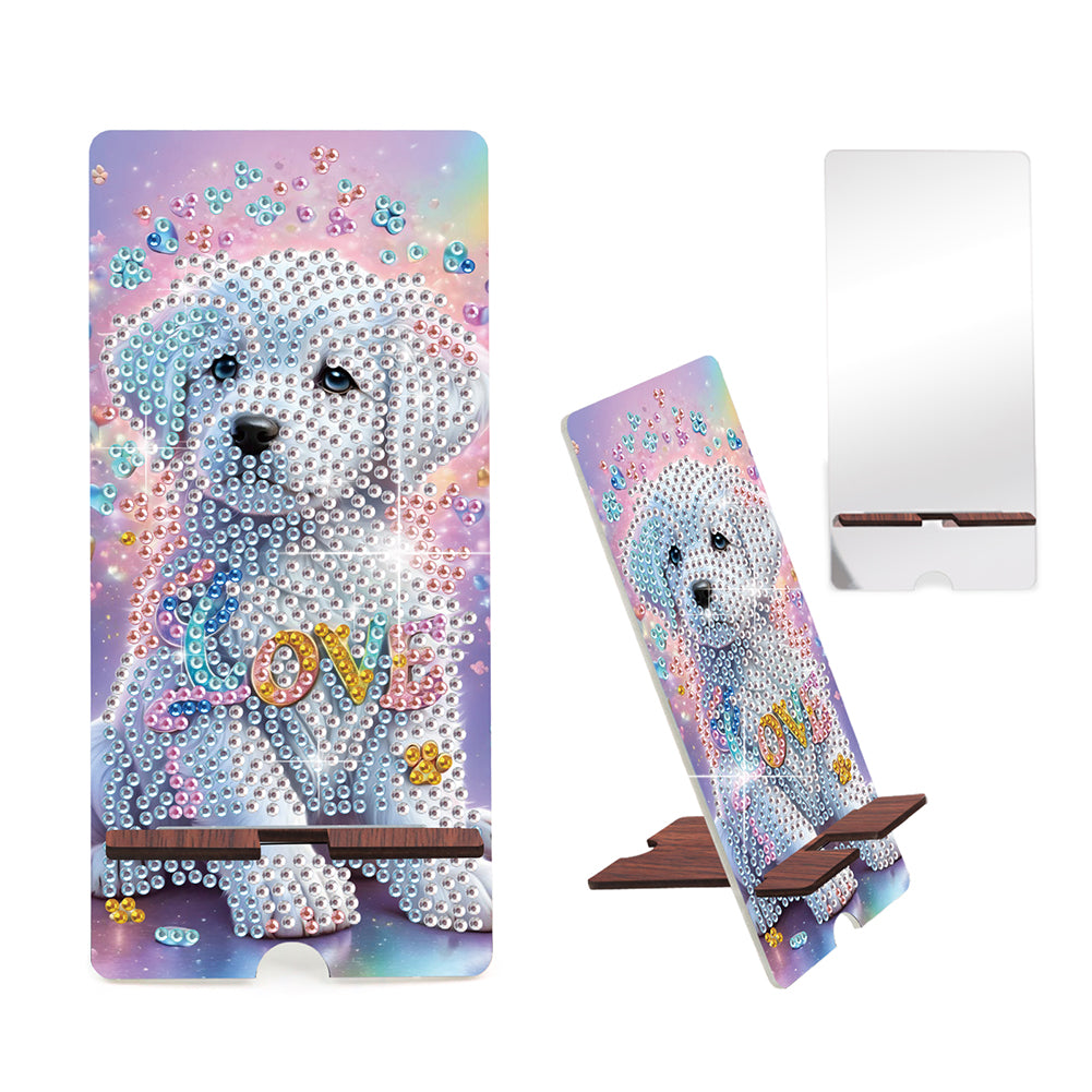 2-Pack Acrylic Diamond Art Phone Stand And Mirror Diamond Art Kits Phone Holder