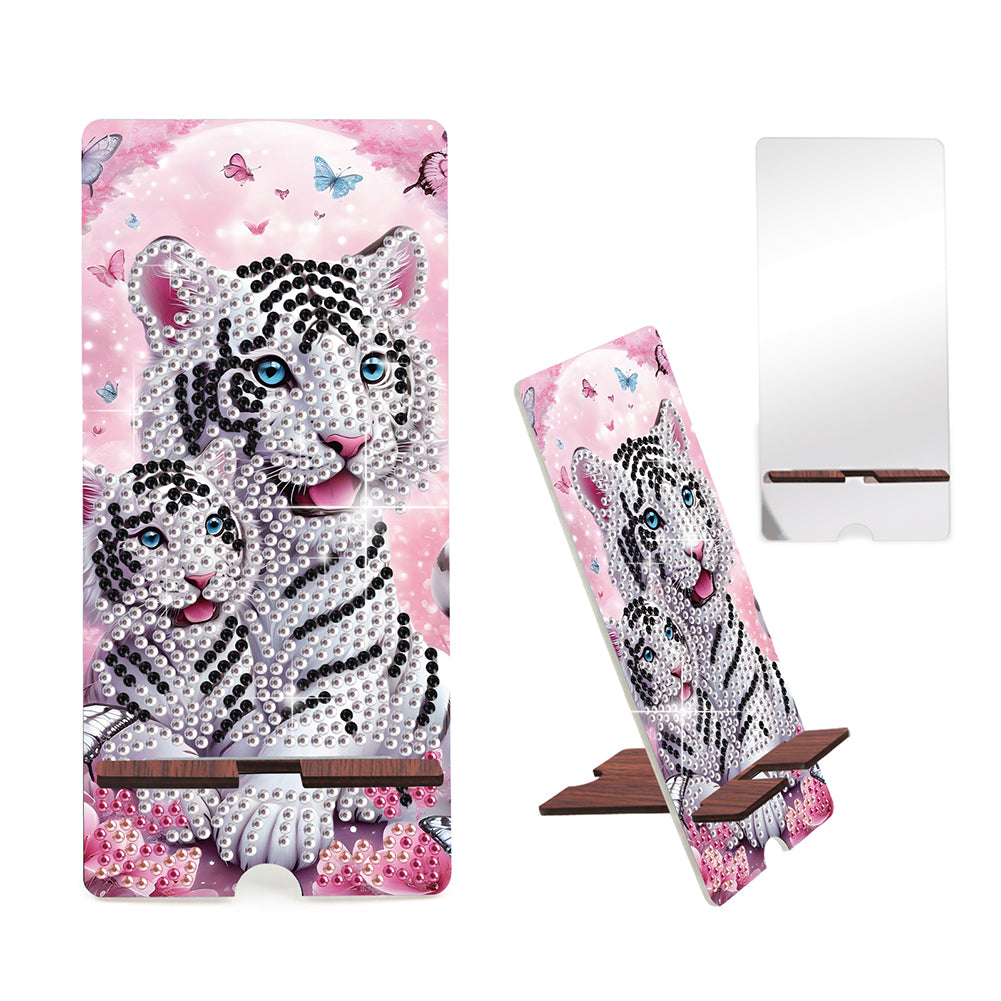 2-Pack Acrylic Diamond Art Phone Stand And Mirror Diamond Art Kits Phone Holder
