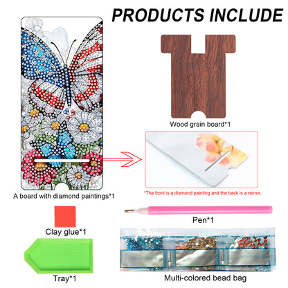2-Pack Acrylic Diamond Art Phone Stand And Mirror Diamond Art Kits Phone Holder