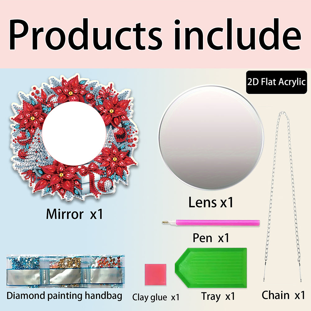 DIY Diamond Painting Mirror Kit Special Shape Mirror DIY Diamond Painting Kit