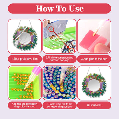 DIY Diamond Painting Mirror Kit Special Shape Mirror DIY Diamond Painting Kit