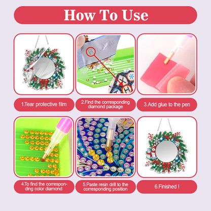 DIY Diamond Painting Mirror Kit Special Shape Mirror DIY Diamond Painting Kit