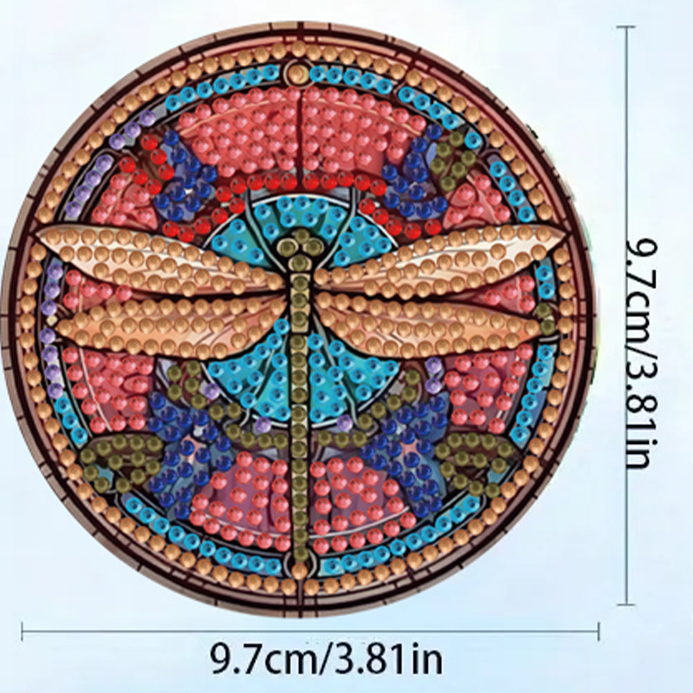 8pcs DIY Diamond Painting Coasters Kits Wooden Diamond Coaster Craft with Holder