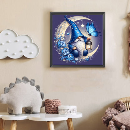 Gnome With Butterfly - Full Round Drill Diamond Painting 30*30CM