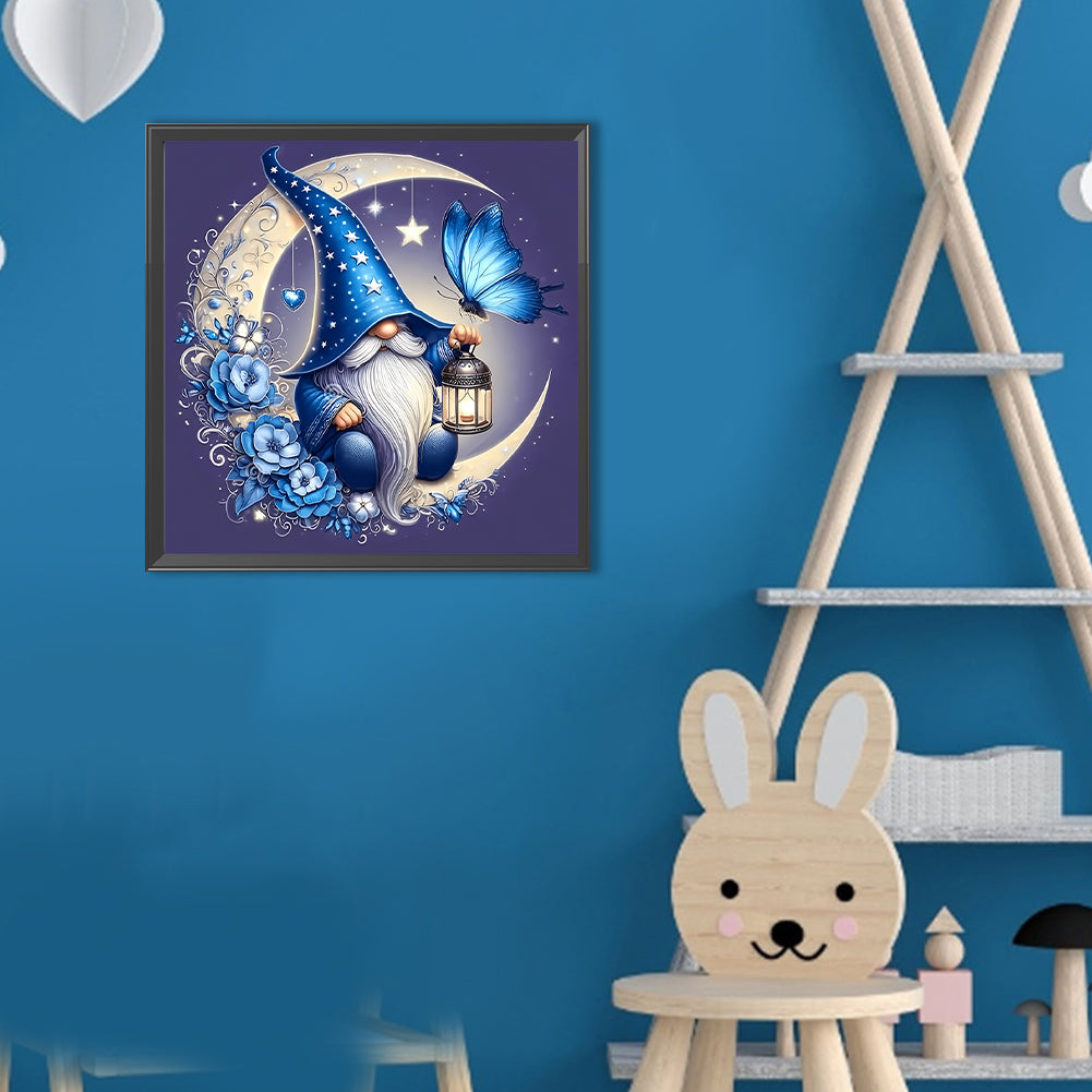 Gnome With Butterfly - Full Round Drill Diamond Painting 30*30CM
