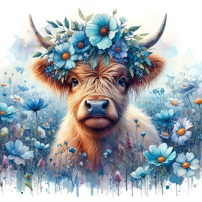 Flower Yak - Full Round Drill Diamond Painting 30*30CM