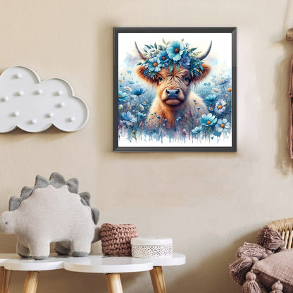 Flower Yak - Full Round Drill Diamond Painting 30*30CM