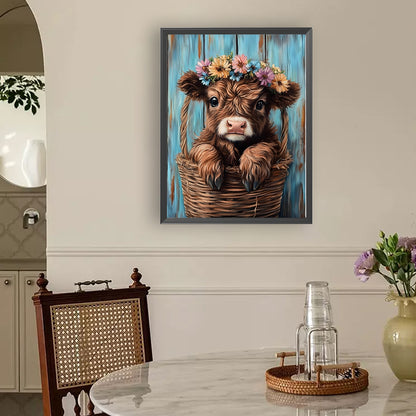 Flower Yak - Full Round Drill Diamond Painting 30*40CM