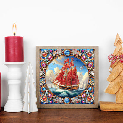 Sailboat - Special Shaped Drill Diamond Painting 30*30CM