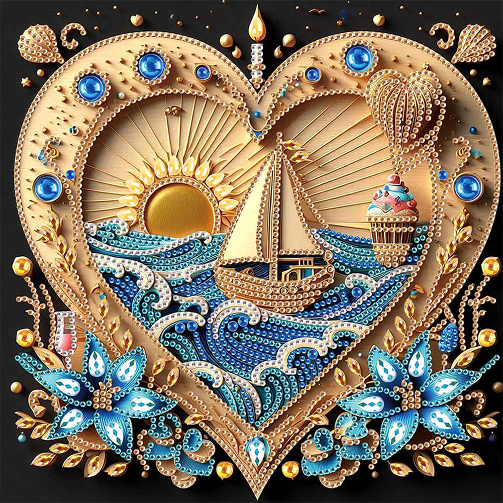 Sailboat - Special Shaped Drill Diamond Painting 30*30CM