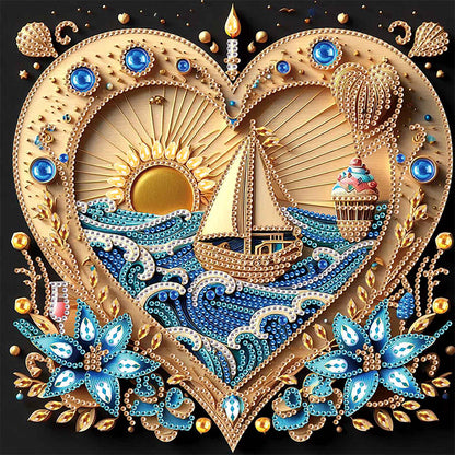 Sailboat - Special Shaped Drill Diamond Painting 30*30CM