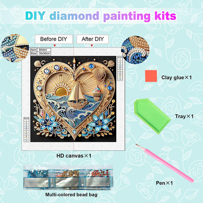 Sailboat - Special Shaped Drill Diamond Painting 30*30CM