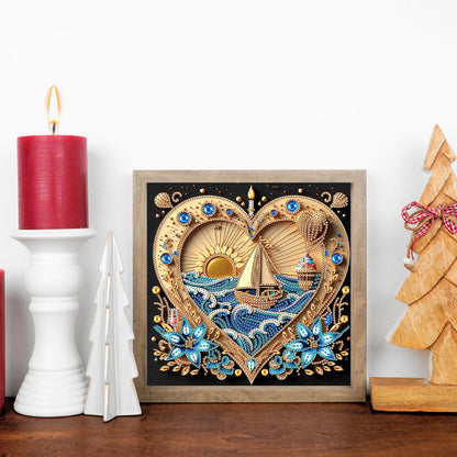 Sailboat - Special Shaped Drill Diamond Painting 30*30CM