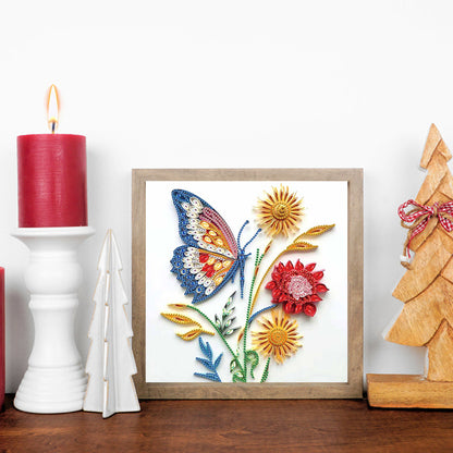 Paper Quilling Butterfly - Special Shaped Drill Diamond Painting 30*30CM