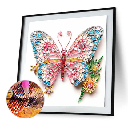Paper Quilling Butterfly - Special Shaped Drill Diamond Painting 30*30CM