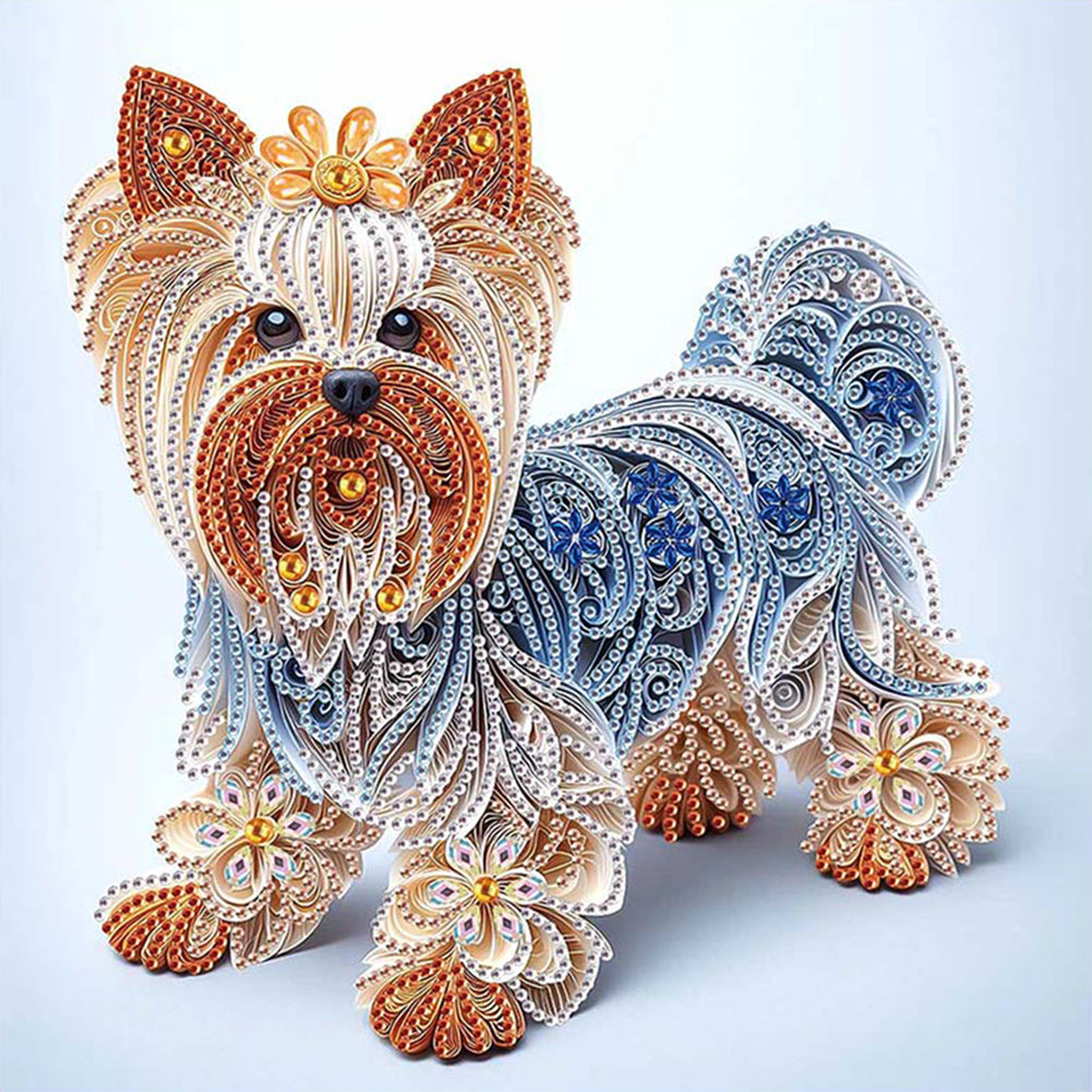 Paper Quilling Puppy - Special Shaped Drill Diamond Painting 30*30CM