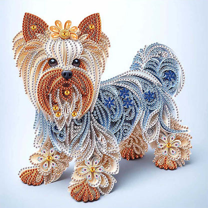 Paper Quilling Puppy - Special Shaped Drill Diamond Painting 30*30CM