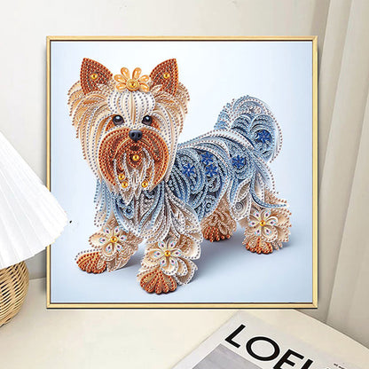 Paper Quilling Puppy - Special Shaped Drill Diamond Painting 30*30CM