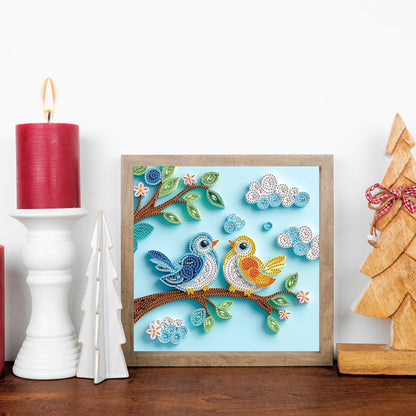 Paper Quilling Bird - Special Shaped Drill Diamond Painting 30*30CM