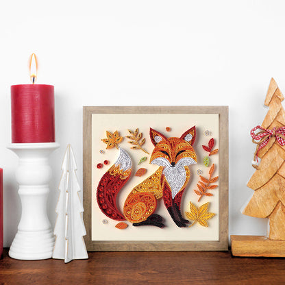 Paper Quilling Fox - Special Shaped Drill Diamond Painting 30*30CM