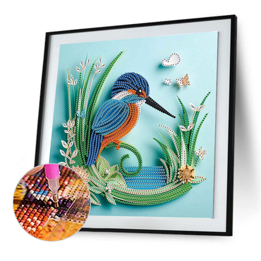 Paper Quilling Bluebird - Special Shaped Drill Diamond Painting 30*30CM